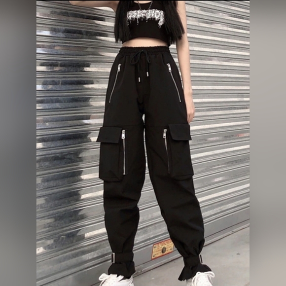 Sporty Hip-hop Outdoor Loose Jogger Tactical Cargo Pants - Picture 1 of 8